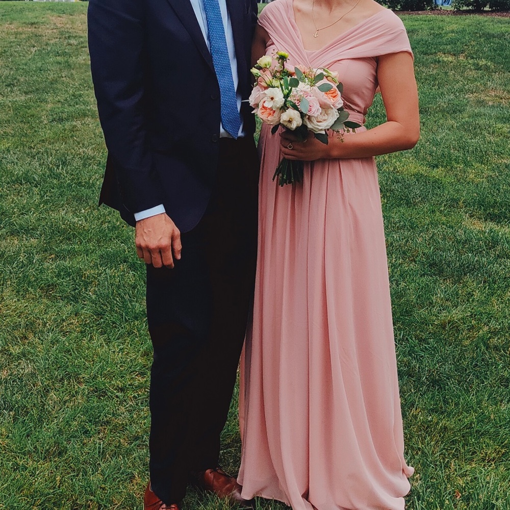 Birdy Grey Rose Quartz Bridesmaid Dress "Grace convertible". Size L